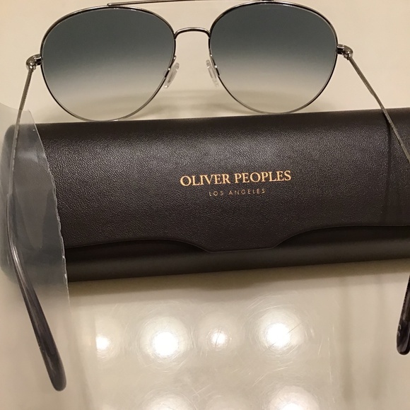 OLIVER PEOPLES AIRDALE AVIATOR SUNGLASSES - Picture 8 of 16